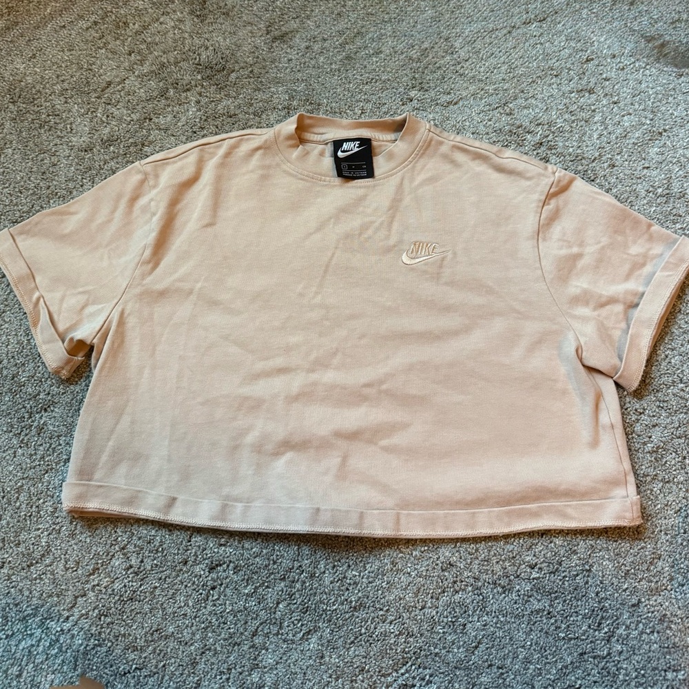 Nike Sportswear Crop Tee Beige Women’s Small